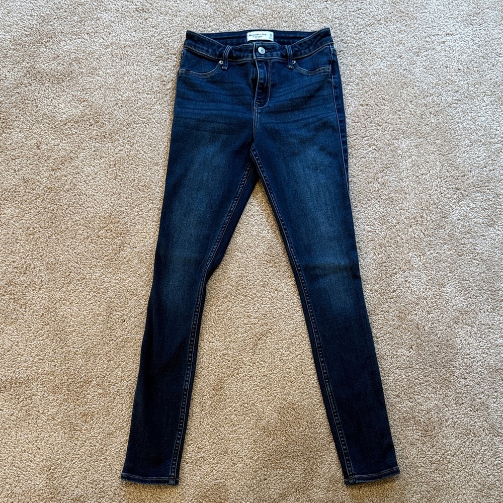 Abercrombie Women's Dark Blue Jeans